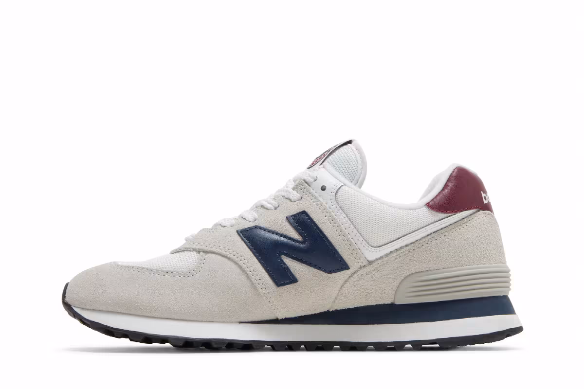 New Balance 574 White Natural Indigo, view 4