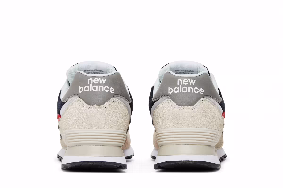 New Balance 574 Beige Red Blue, view 7