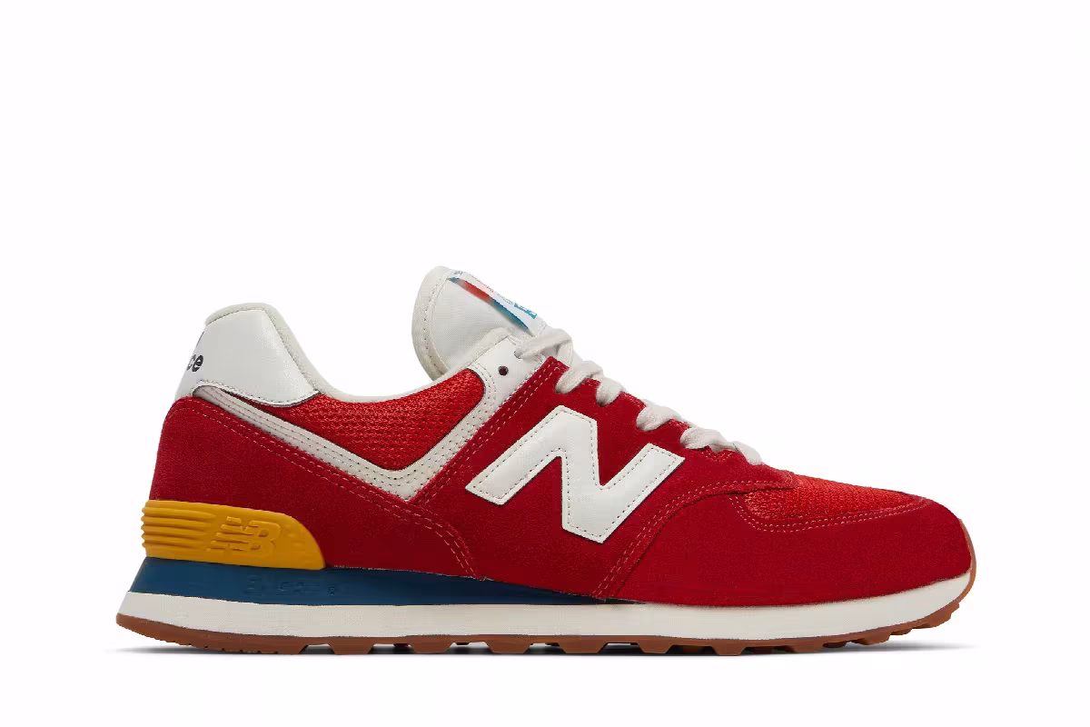 New Balance 574 Rainbow Pack - Team Red, view 2