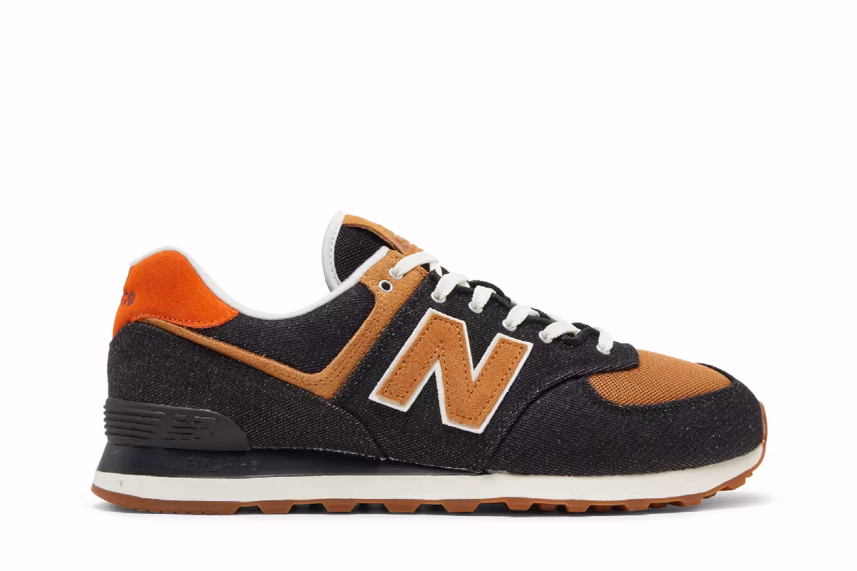 New Balance 574 Denim - Black Faded Workwear, view 2