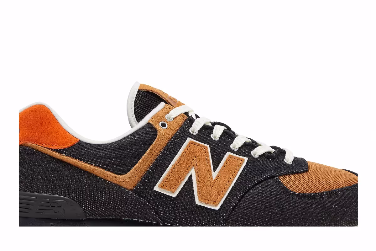 New Balance 574 Denim - Black Faded Workwear, view 3