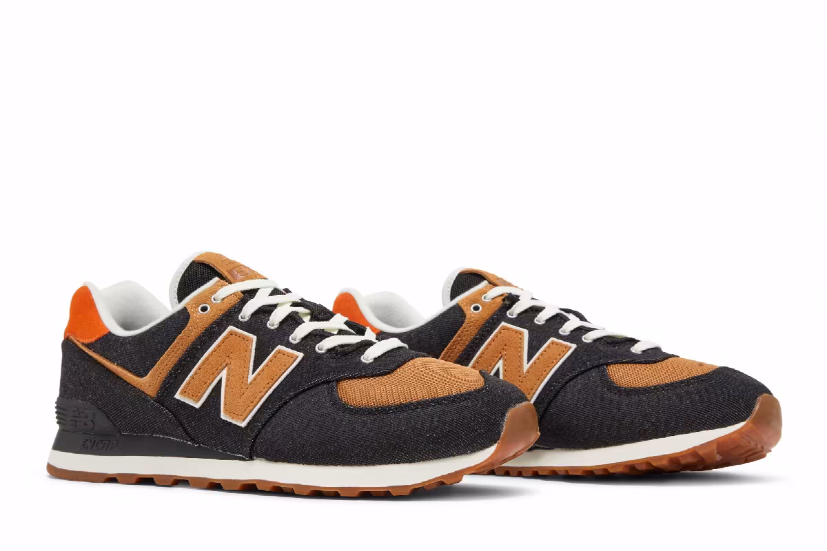 New Balance 574 Denim - Black Faded Workwear, view 9