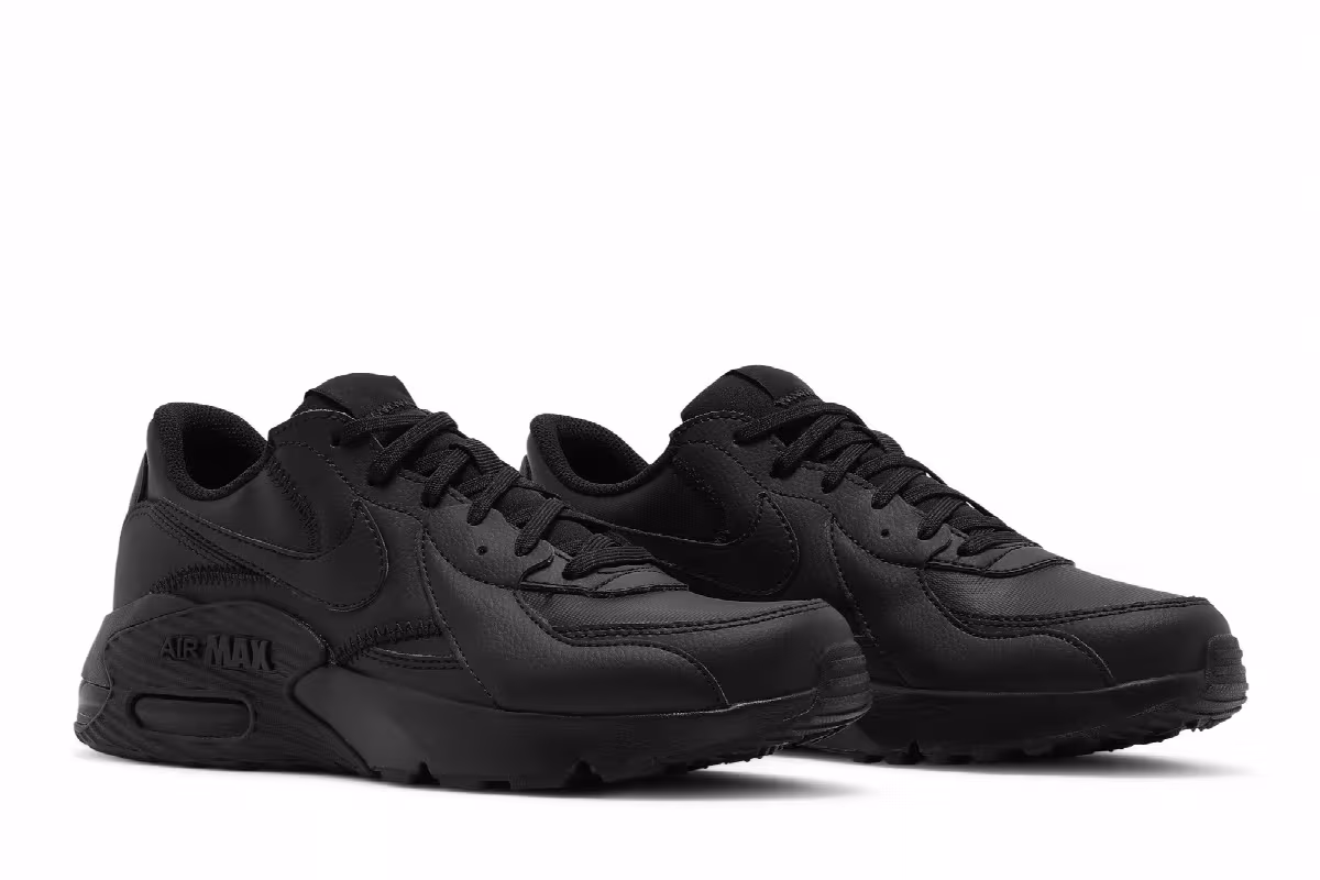 Nike Air Max Excee Leather Triple Black, view 9