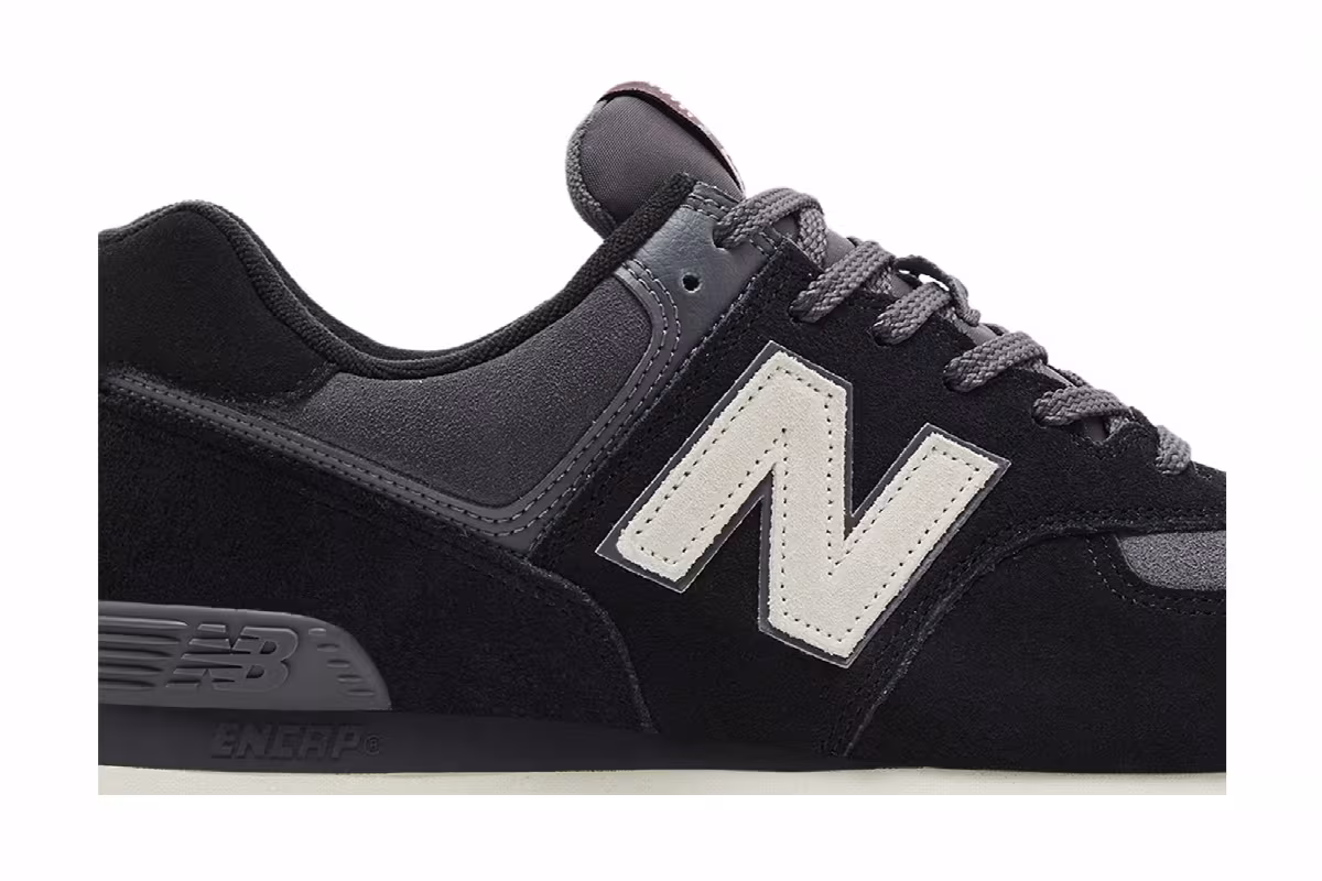 New Balance 574 Black Grey, view 3
