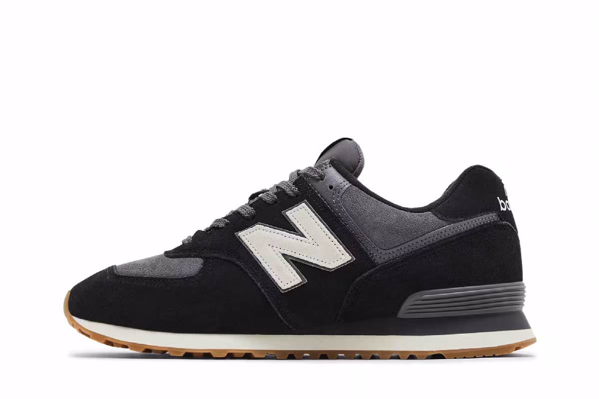 New Balance 574 Black Grey, view 4