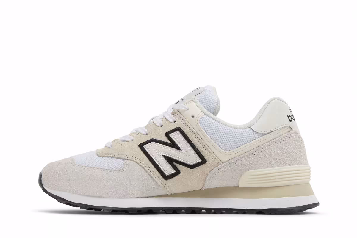 New Balance 574 White Black, view 4