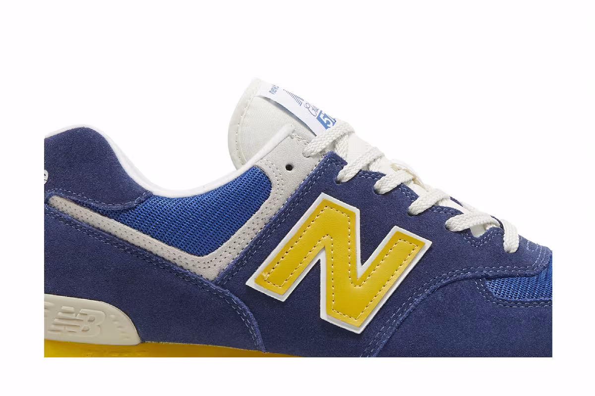 New Balance 574 Navy Yellow, view 3