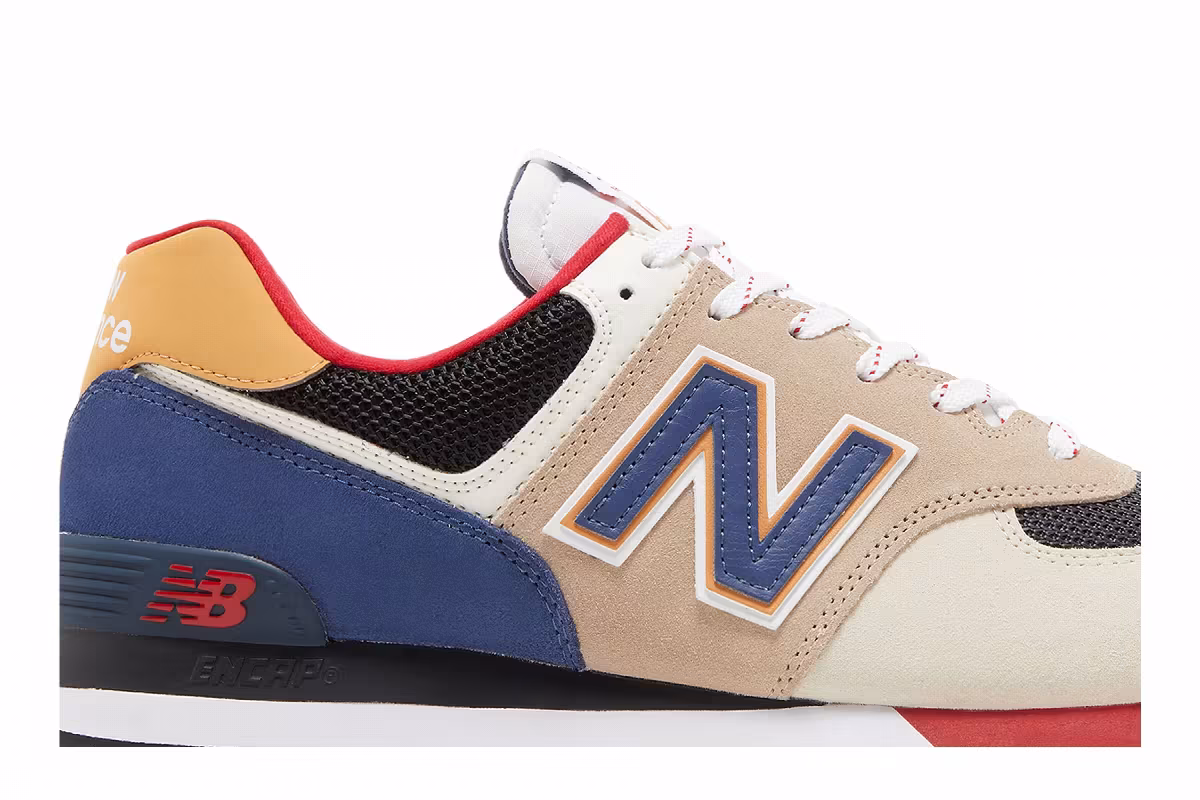 New Balance 574 Tan Blue, view 3