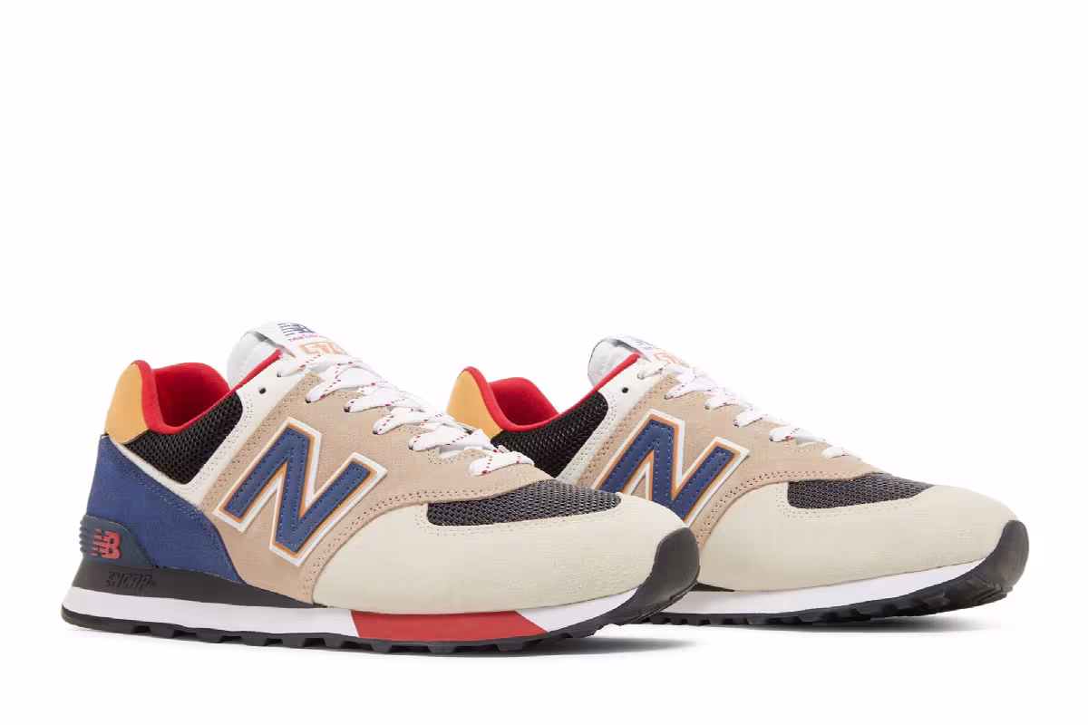 New Balance 574 Tan Blue, view 9