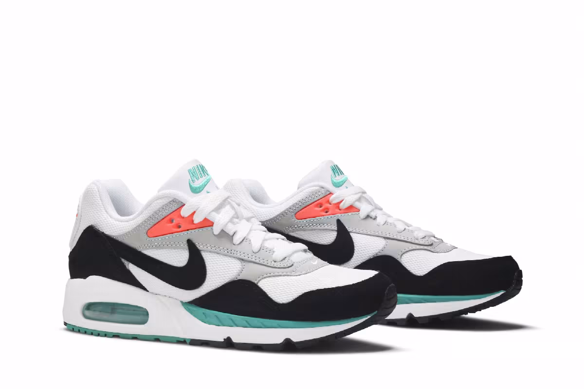 Nike Women's Air Max Correlate White Black New Green, view 9
