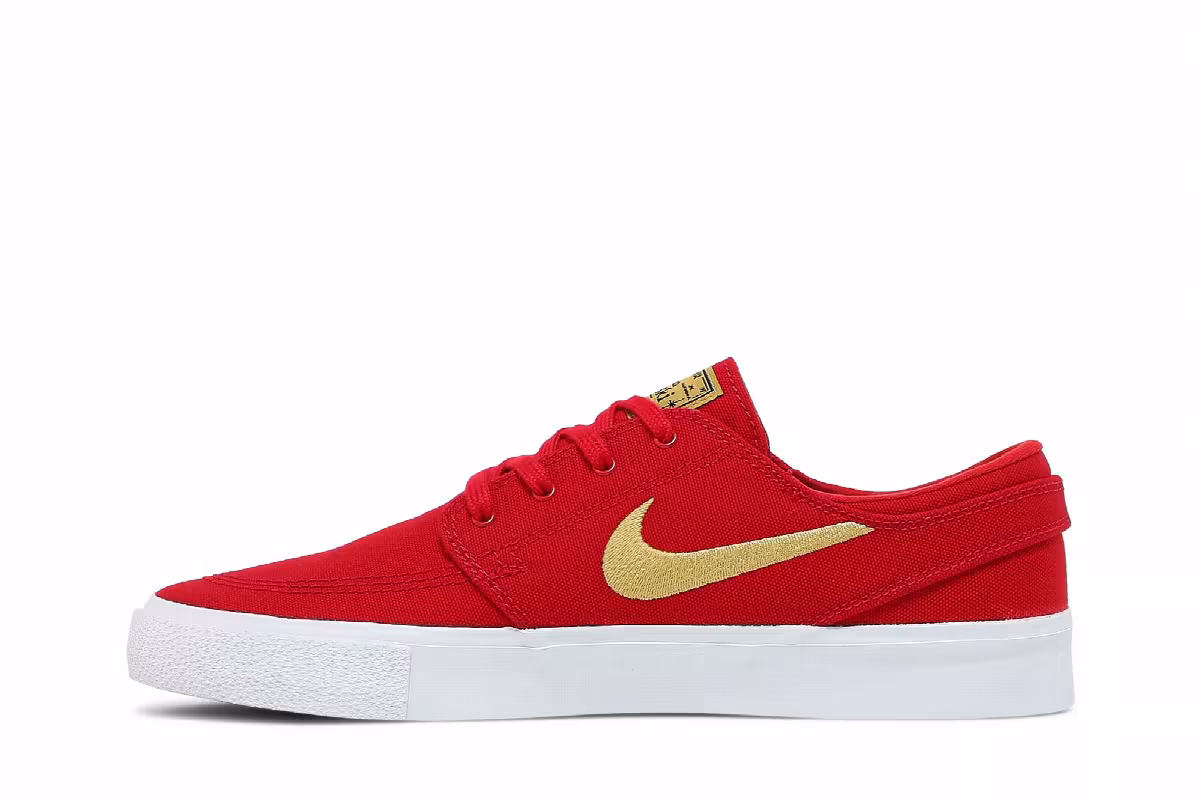 Nike Zoom Stefan Janoski Canvas RM SB University Red Club Gold, view 4