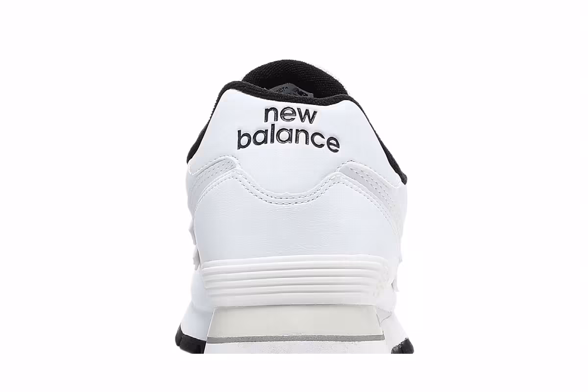 New Balance 574 Rugged White Black Leather, view 8