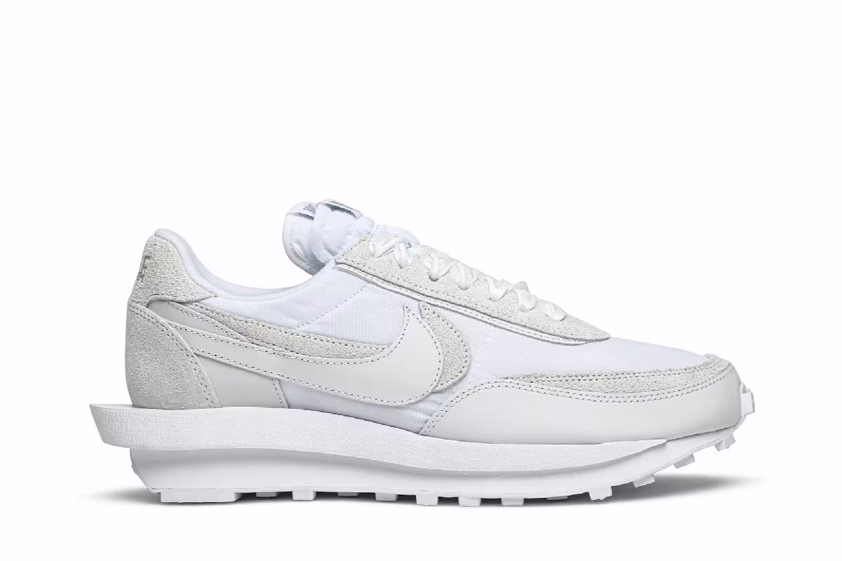 sacai x Nike LDWaffle White Nylon, view 2