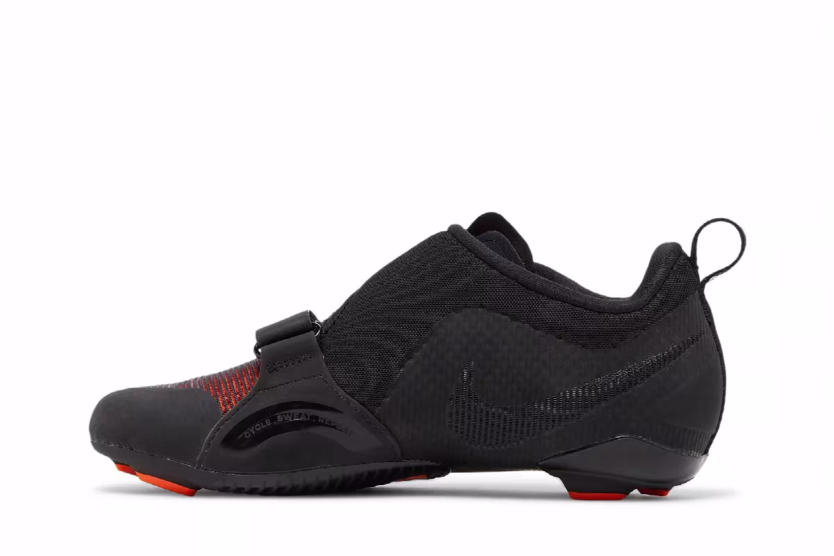 Nike Women's SuperRep Cycle Black Hyper Crimson, view 4