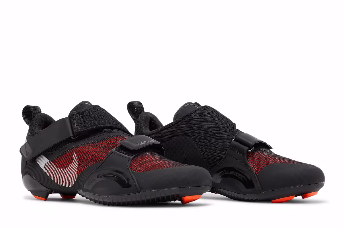Nike Women's SuperRep Cycle Black Hyper Crimson, view 9