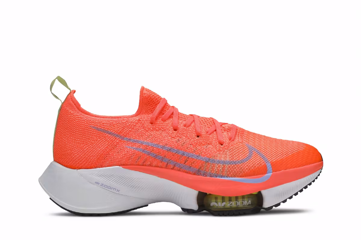 Nike Women's Air Zoom Tempo NEXT% Flyknit Bright Mango, view 2