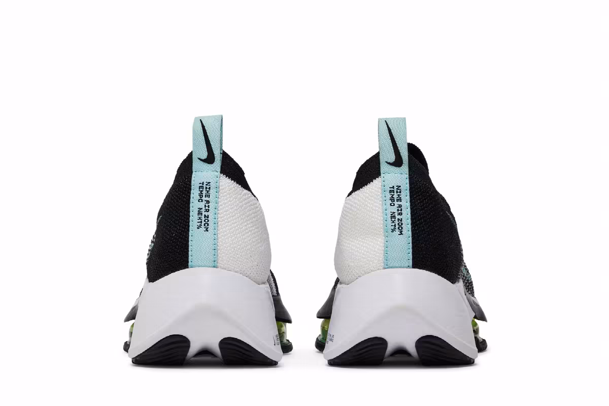 Nike Women's Air Zoom Tempo NEXT% Flyknit Black Glacier Blue, view 7