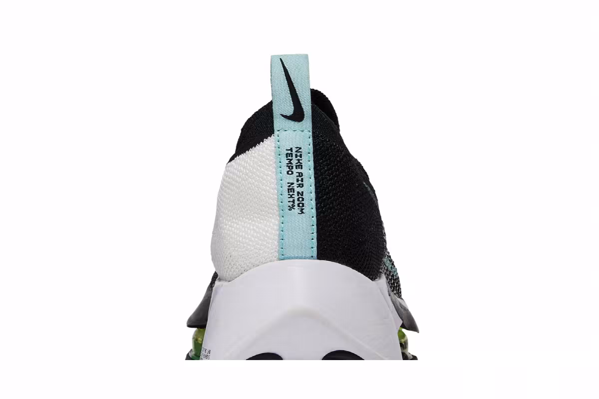 Nike Women's Air Zoom Tempo NEXT% Flyknit Black Glacier Blue, view 8