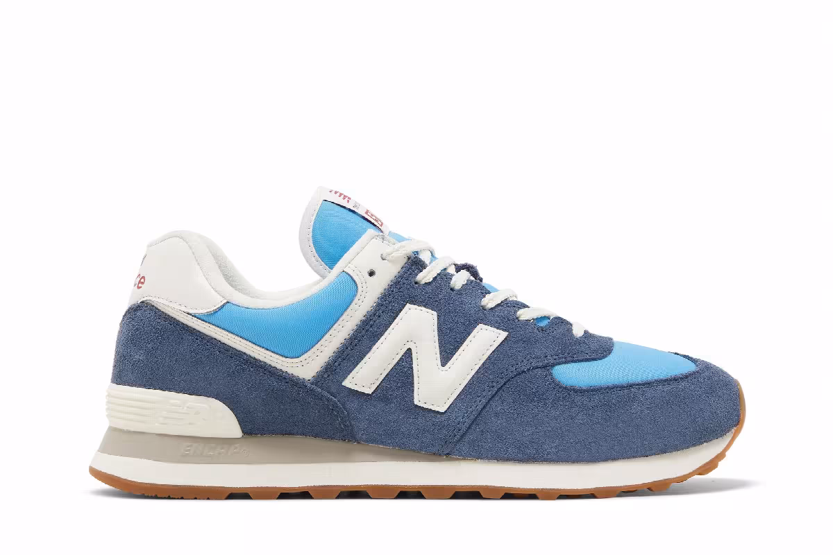 New Balance 574 Blue White, view 2