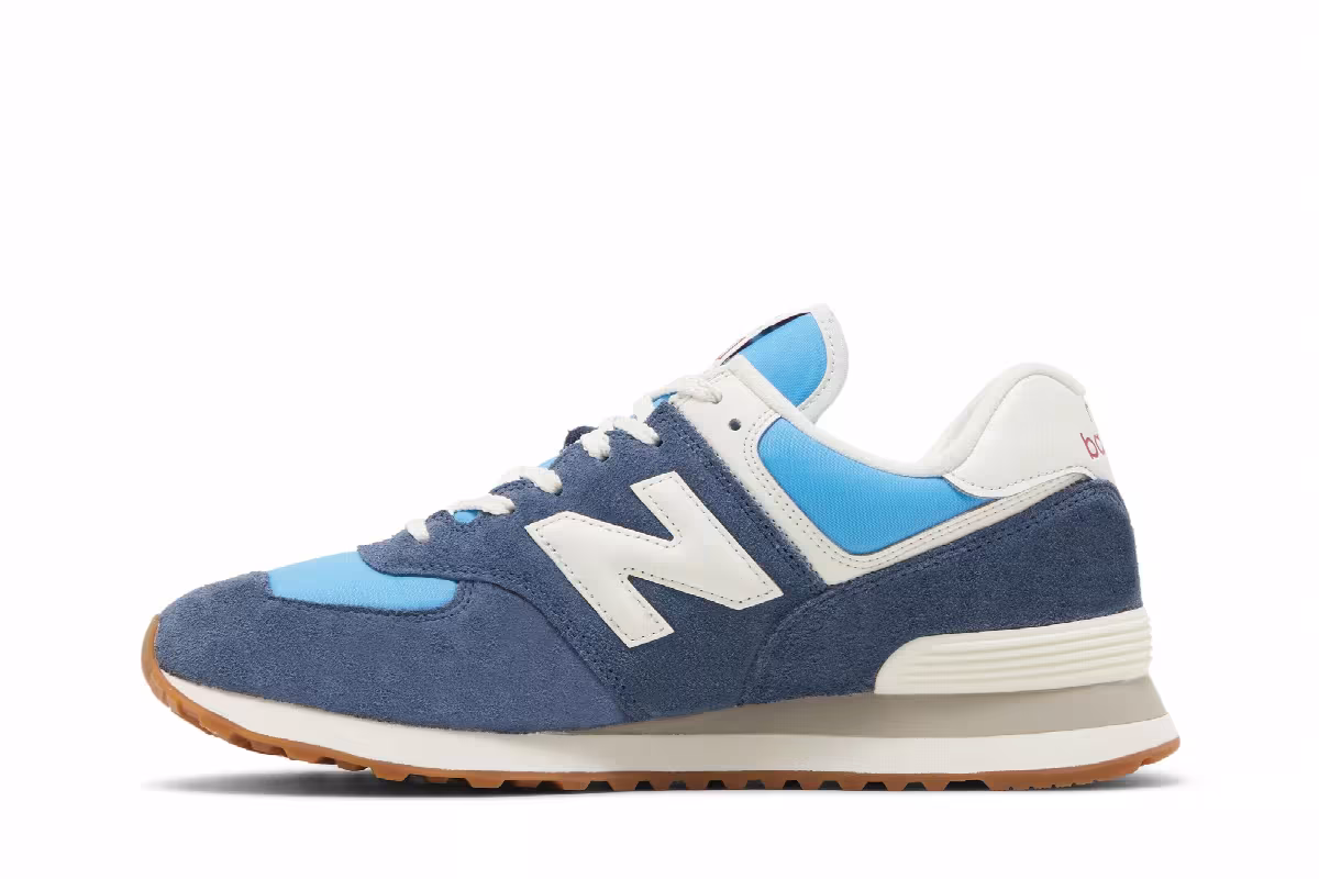 New Balance 574 Blue White, view 4