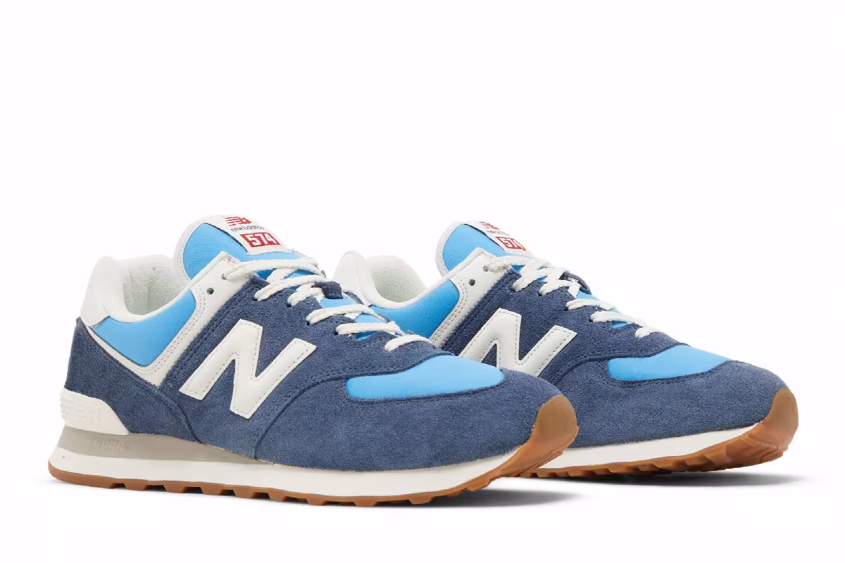 New Balance 574 Blue White, view 9