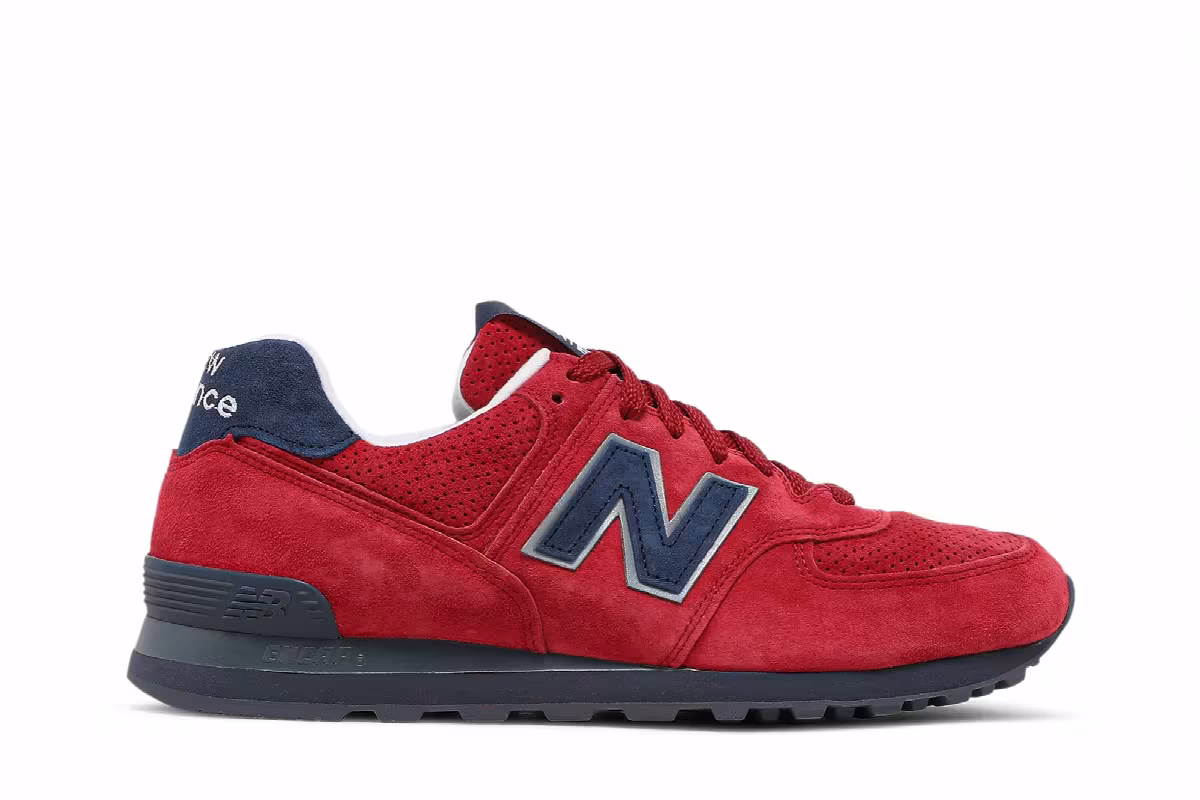 New Balance 574 Made In USA Red Blue, view 2