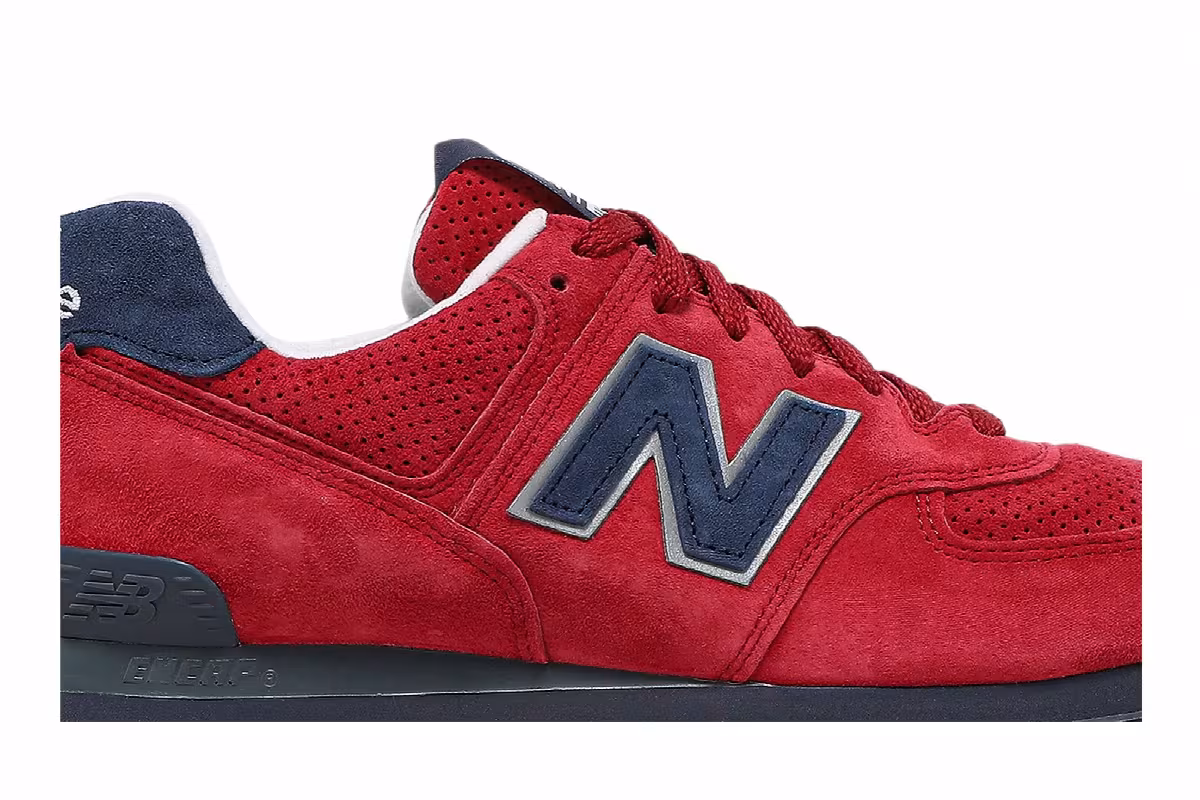New Balance 574 Made In USA Red Blue, view 3