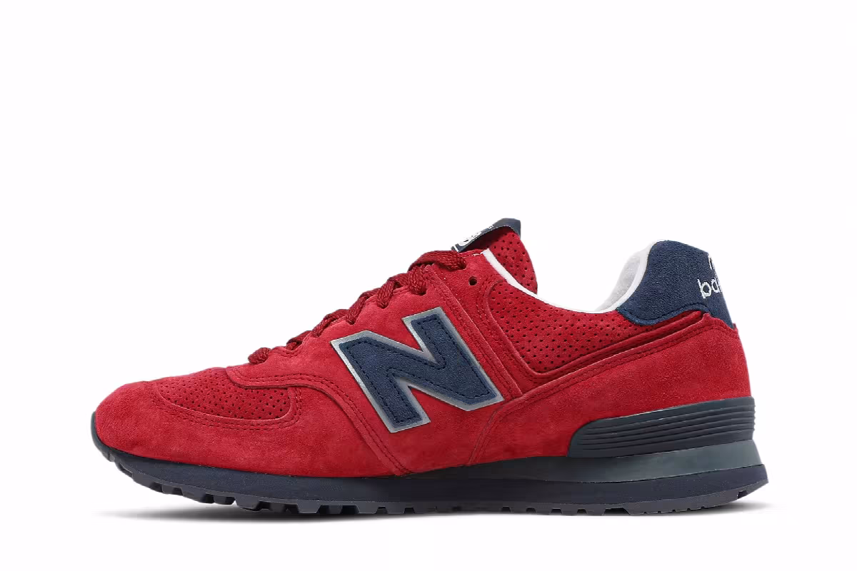 New Balance 574 Made In USA Red Blue, view 4