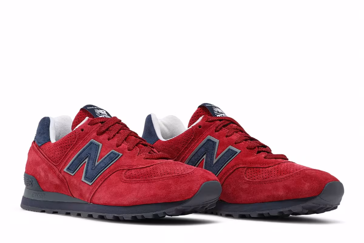 New Balance 574 Made In USA Red Blue, view 9