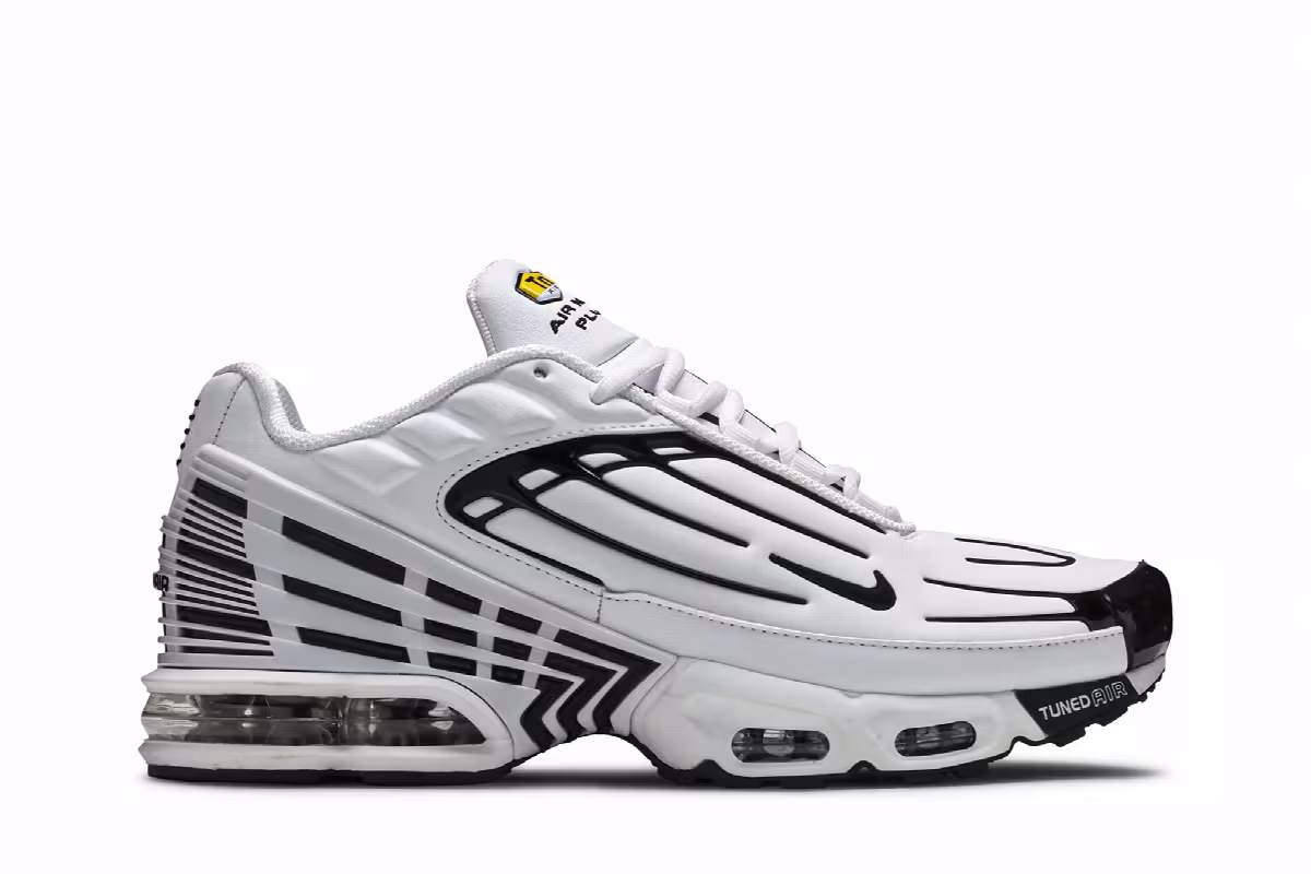 Nike Air Max Plus 3 Leather White Black, view 2