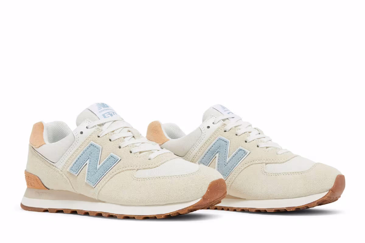 New Balance 574 Sea Salt Ocean Haze, view 9