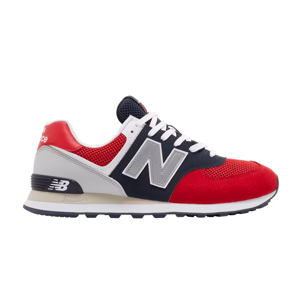 New Balance 574 Pebbled Sport Team Red