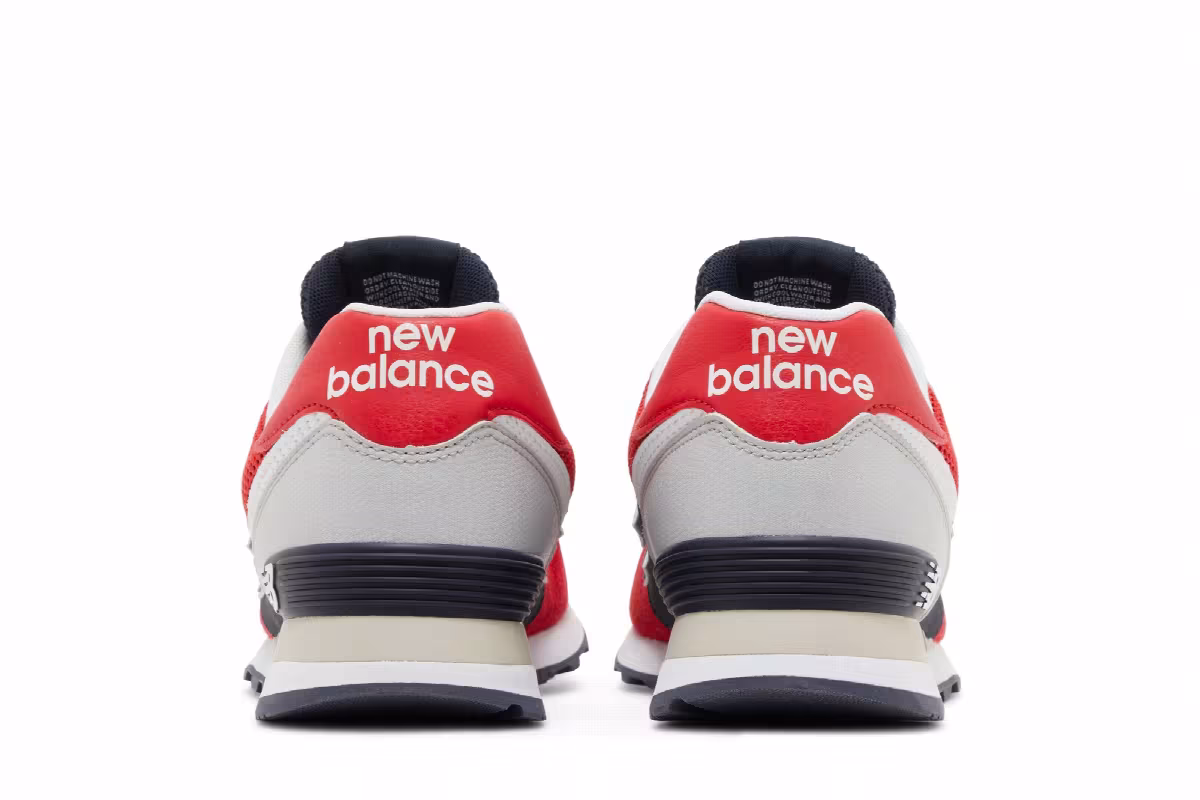 New Balance 574 Pebbled Sport Team Red, view 7