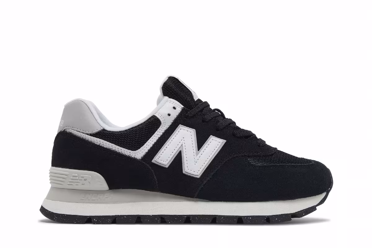 New Balance 574 Black White, view 2
