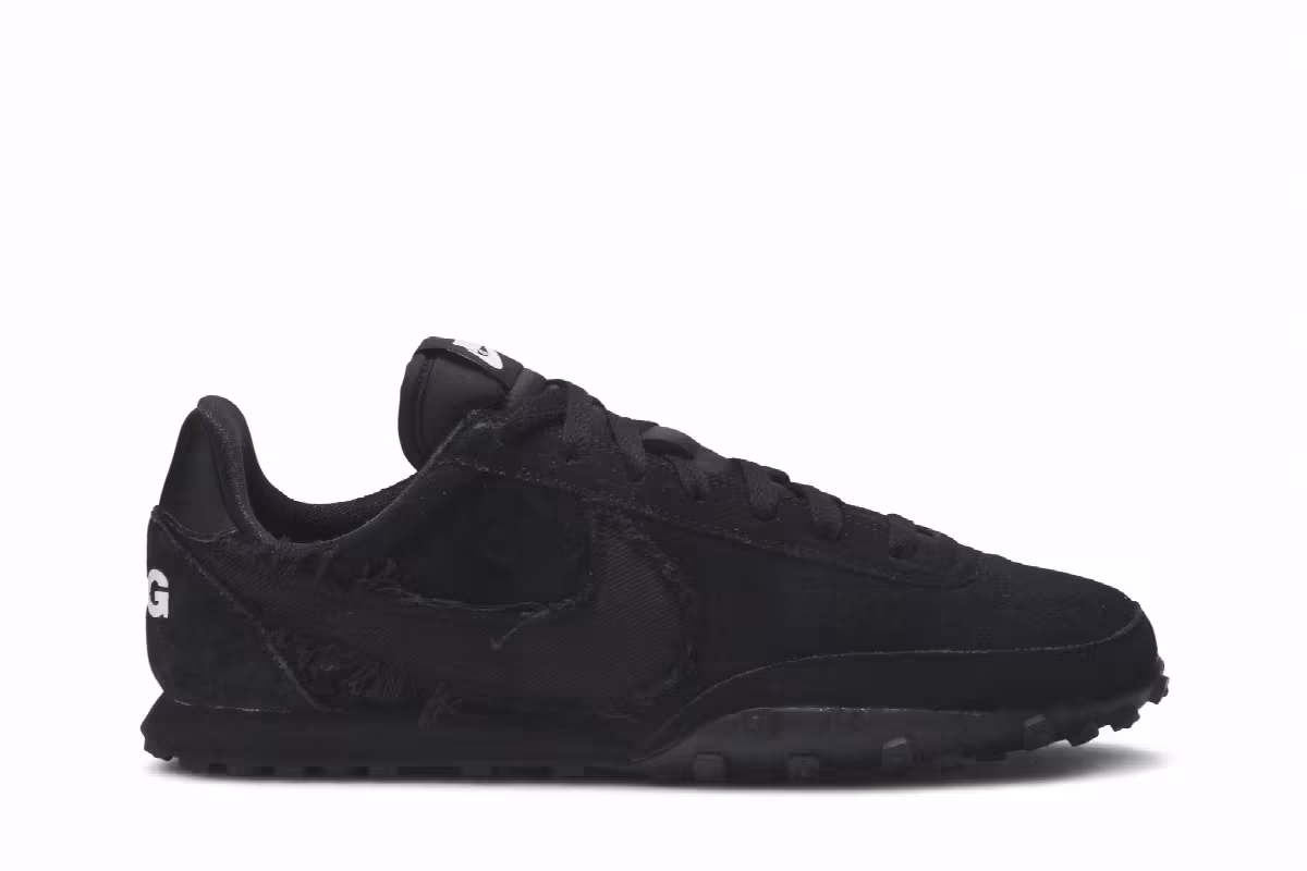 Comme des Garçons x Nike Waffle Racer Black, view 2