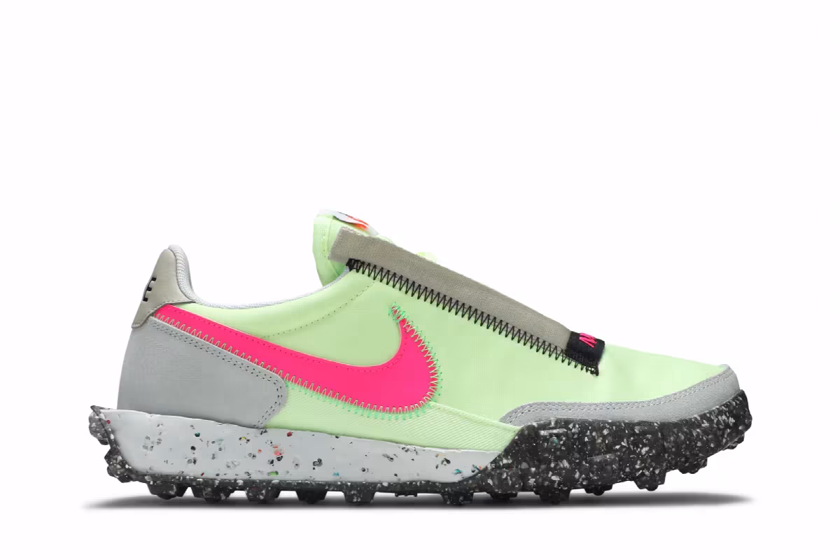 Nike Women's Waffle Racer Crater Barely Volt, view 2