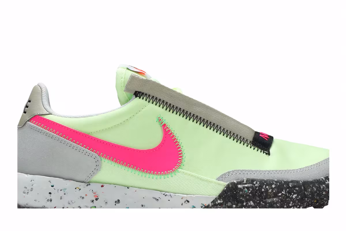 Nike Women's Waffle Racer Crater Barely Volt, view 3