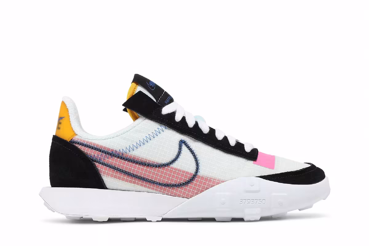 Nike Women's Waffle Racer 2X White Chile Red, view 2