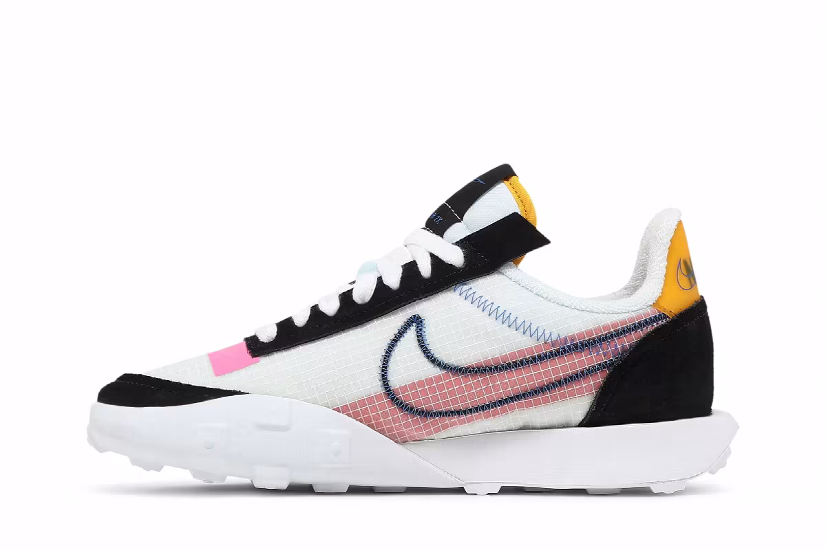 Nike Women's Waffle Racer 2X White Chile Red, view 4