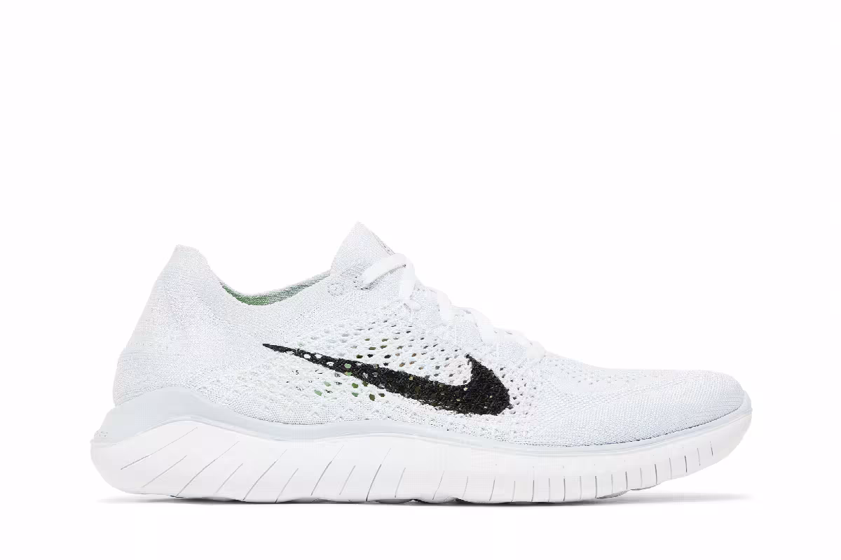Nike Women's Free RN Flyknit 2018 White Platinum, view 2