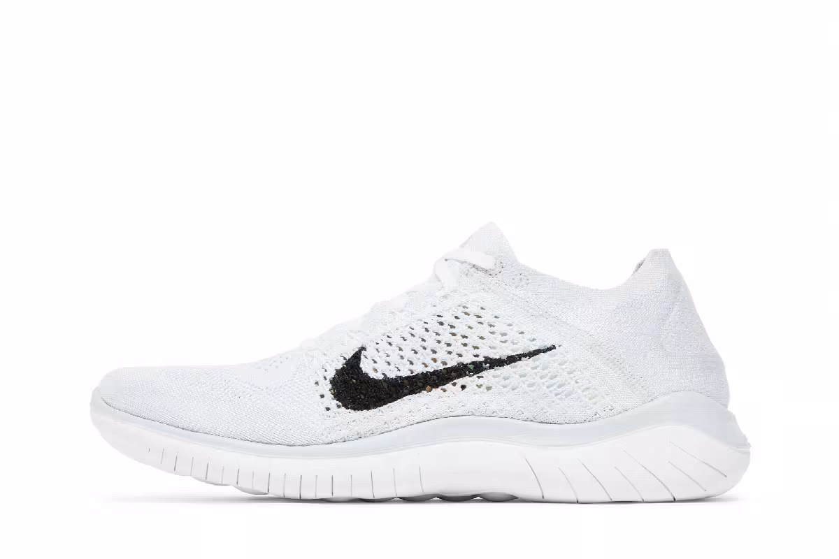 Nike Women's Free RN Flyknit 2018 White Platinum, view 4