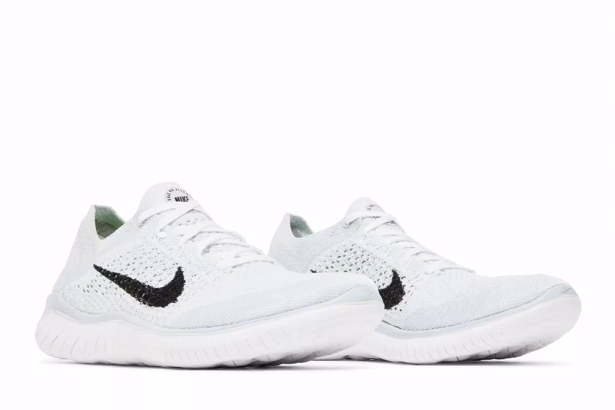 Nike Women's Free RN Flyknit 2018 White Platinum, view 9