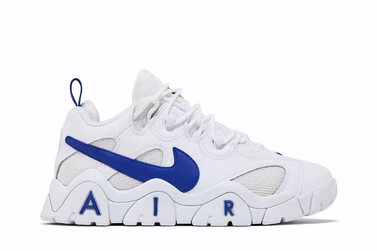 Nike Air Barrage Low White Blue, view 2