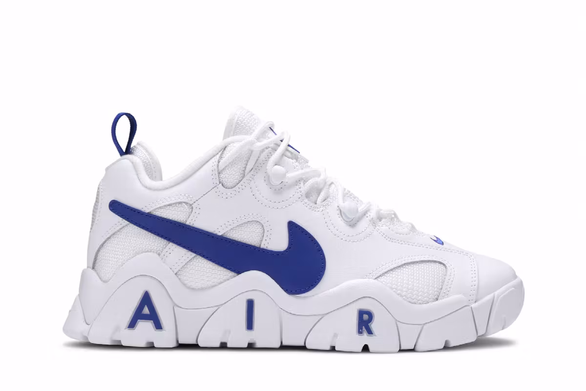 Nike Air Barrage Low GS White Hyper Blue, view 2