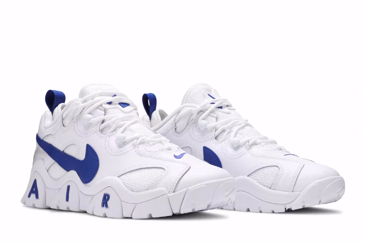 Nike Air Barrage Low GS White Hyper Blue, view 9