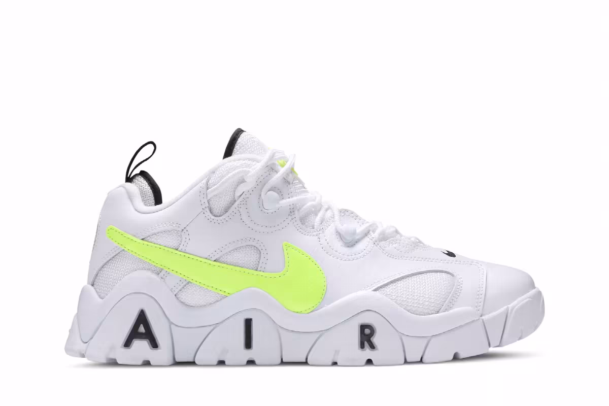 Nike Air Barrage Low White Volt, view 2