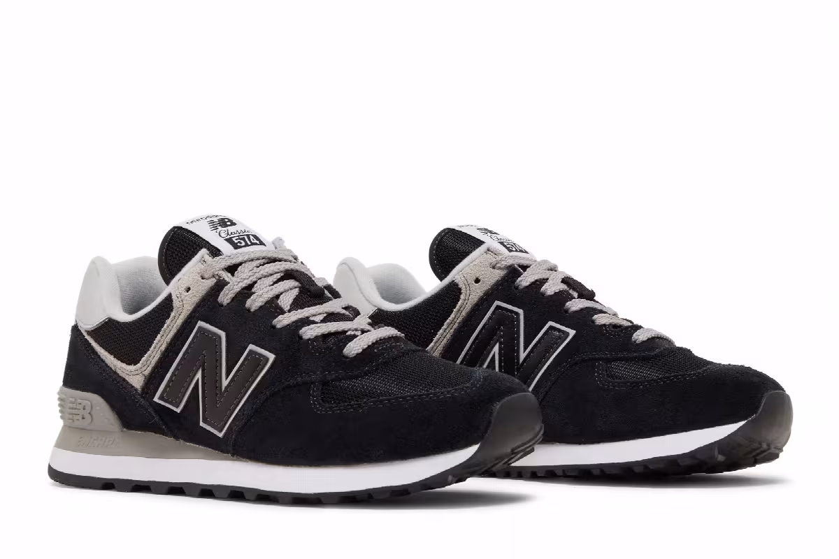 New Balance Women's 574 Core Pack - Black White, view 9
