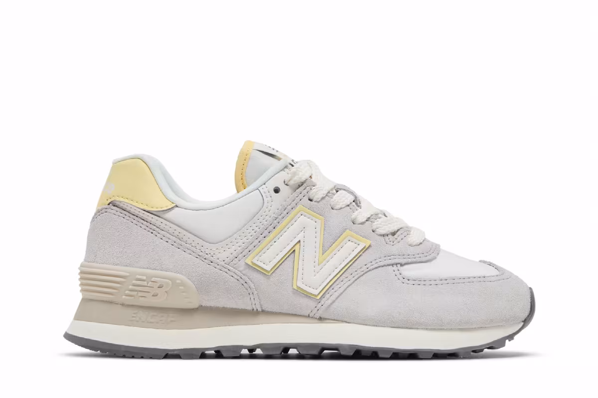 New Balance Women's 574 Grey Matter Maize, view 2