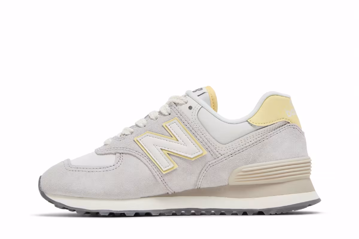 New Balance Women's 574 Grey Matter Maize, view 4