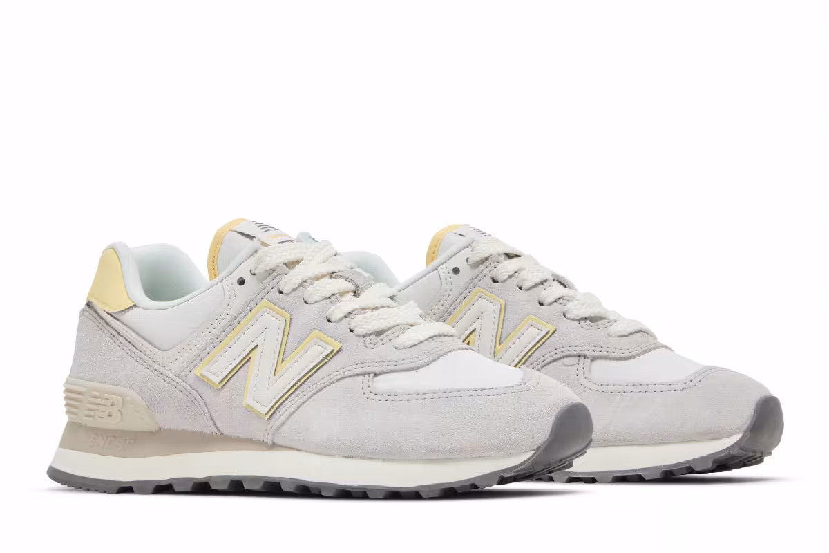 New Balance Women's 574 Grey Matter Maize, view 9
